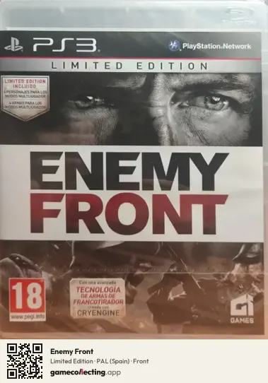 Enemy Front PlayStation 3, Spain box front