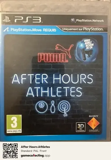 After Hours Athletes PlayStation 3, PAL box front