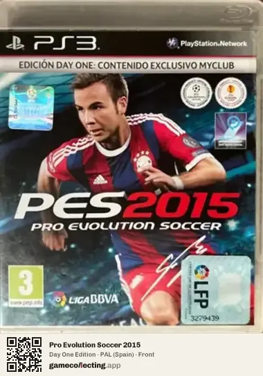 Pro Evolution Soccer 2015 PlayStation 3, Spain box front