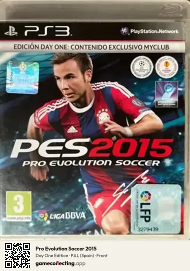 Pro Evolution Soccer 2015 PlayStation 3, Spain box front