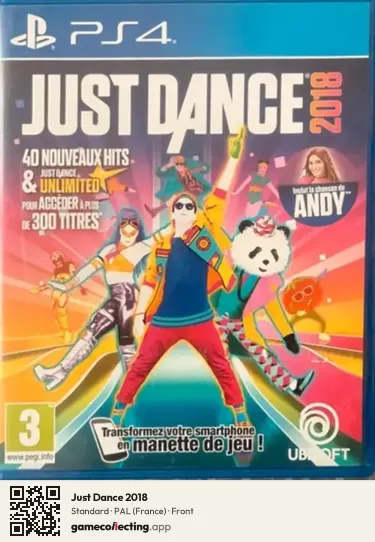Just Dance 2018 PlayStation 4, France box front