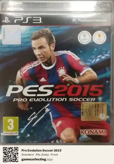 Pro Evolution Soccer 2015 PlayStation 3, Italy box front