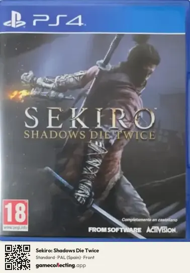 Sekiro: Shadows Die Twice PlayStation 4, Spain box front