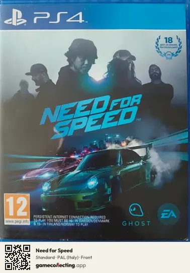 Need for Speed PlayStation 4, Italy box front