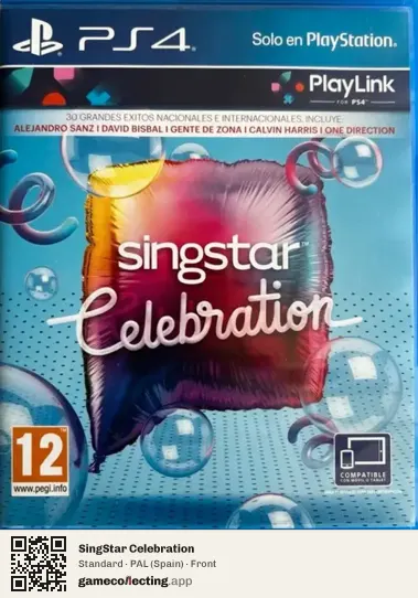 SingStar Celebration PlayStation 4, Spain box front