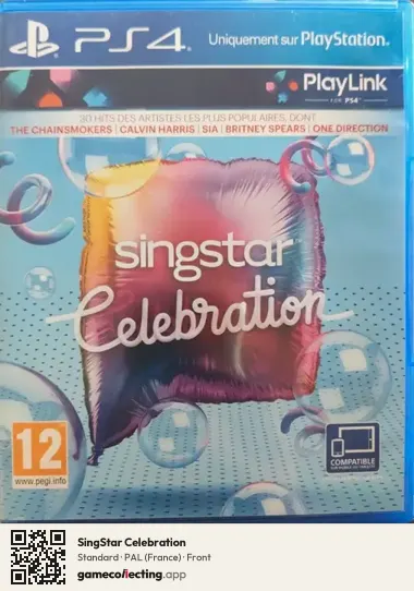 SingStar Celebration PlayStation 4, France box front
