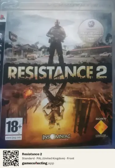 Resistance 2 PlayStation 3, United Kingdom box front