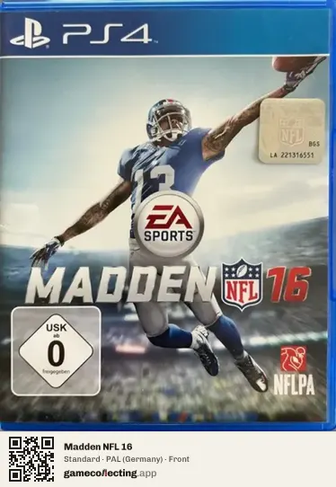 Madden NFL 16 PlayStation 4, Germany box front