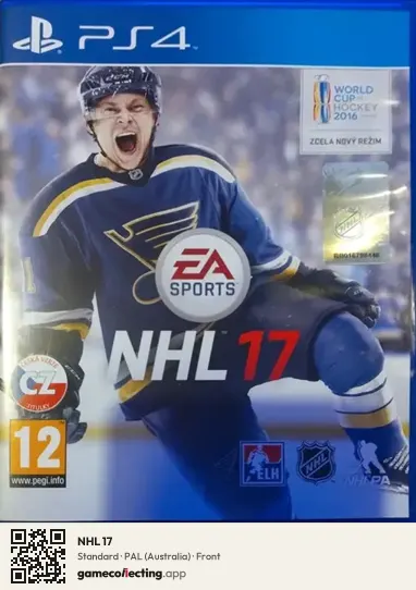 NHL 17 PlayStation 4, Australia box front