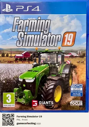 Farming Simulator 19 PlayStation 4, PAL box front
