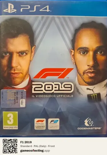 F1 2019 PlayStation 4, Italy box front