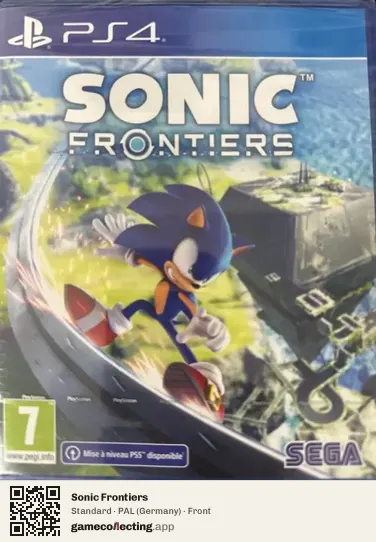 Sonic Frontiers PlayStation 4, Germany box front