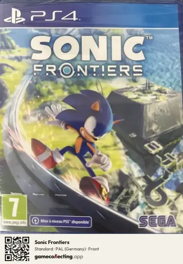 Sonic Frontiers PlayStation 4, Germany box front