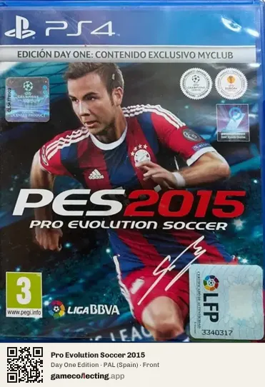 Pro Evolution Soccer 2015 PlayStation 4, Spain box front