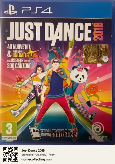 Just Dance 2018 PlayStation 4, Italy box front