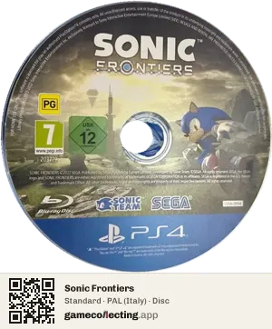 Sonic Frontiers PlayStation 4, PAL disc