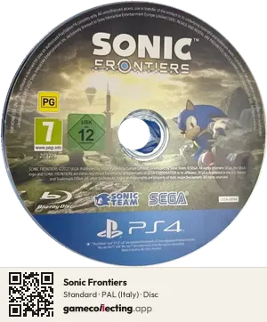 Sonic Frontiers PlayStation 4, PAL disc