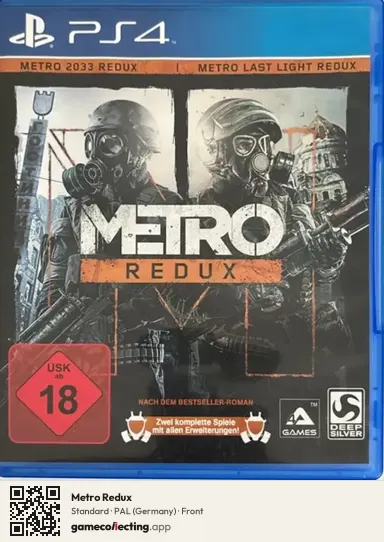 Metro Redux PlayStation 4, Germany box front