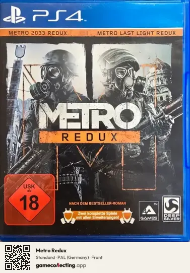 Metro Redux PlayStation 4, Germany box front