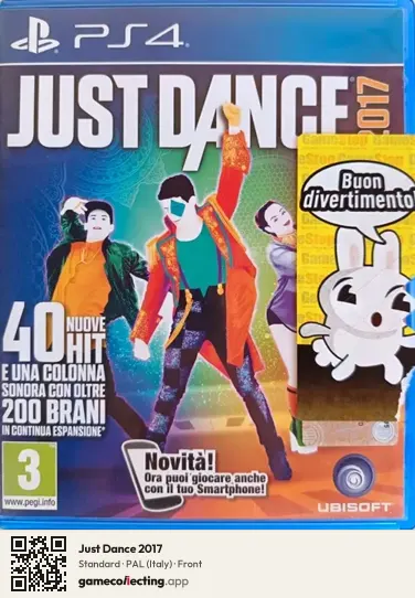 Just Dance 2017 PlayStation 4, Italy box front