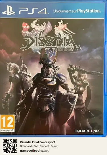 Dissidia Final Fantasy NT PlayStation 4, France box front