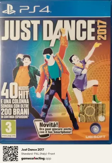 Just Dance 2017 PlayStation 4, Italy box front