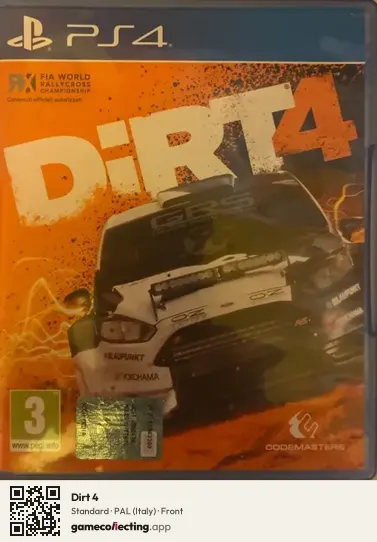 Dirt 4 PlayStation 4, Italy box front