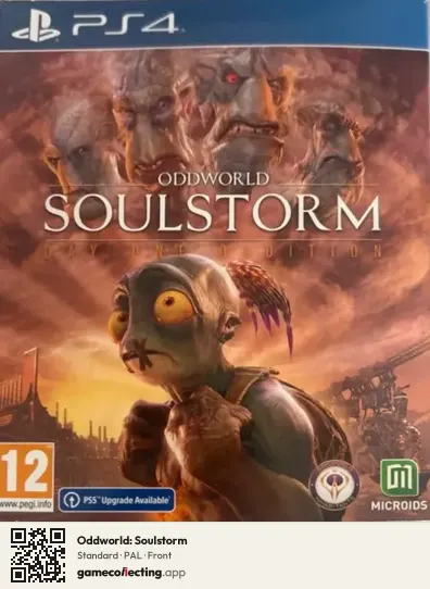Oddworld: Soulstorm PlayStation 4, PAL box front