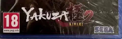 Yakuza Kiwami 2, the PEGI square on its front