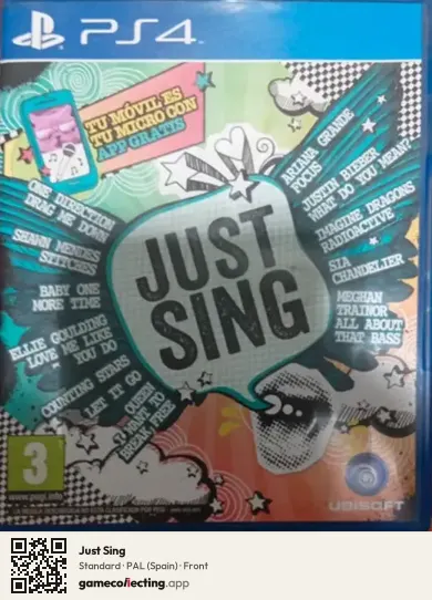Just Sing PlayStation 4, Spain box front