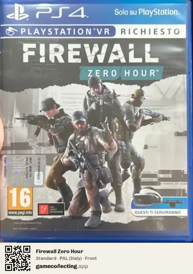 Firewall Zero Hour PlayStation 4, Italy box front