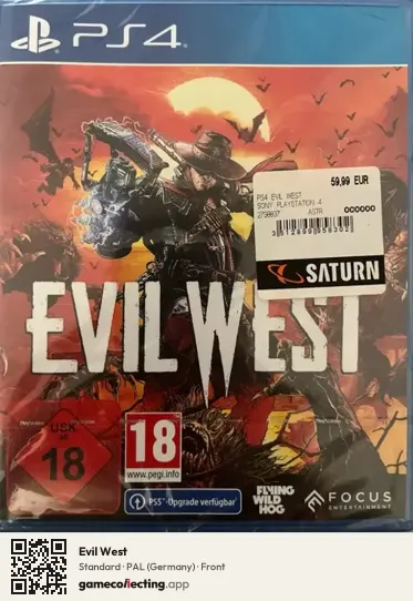 Evil West PlayStation 4, Germany box front