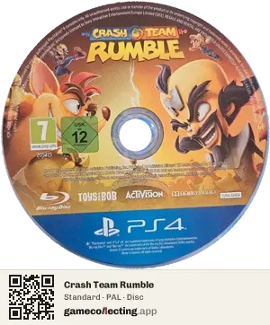 Crash Team Rumble PlayStation 4, PAL disc