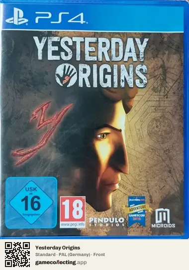 Yesterday Origins PlayStation 4, Germany box front