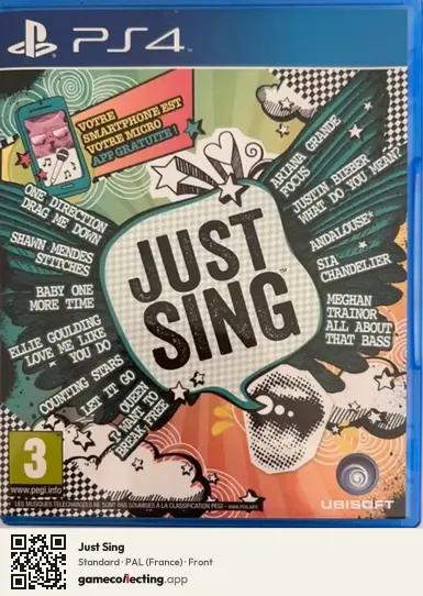 Just Sing PlayStation 4, France box front