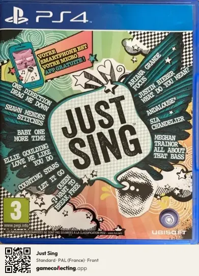 Just Sing PlayStation 4, France box front