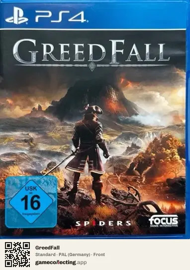 GreedFall PlayStation 4, Germany box front