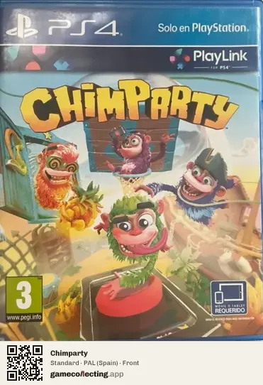 Chimparty PlayStation 4, Spain box front