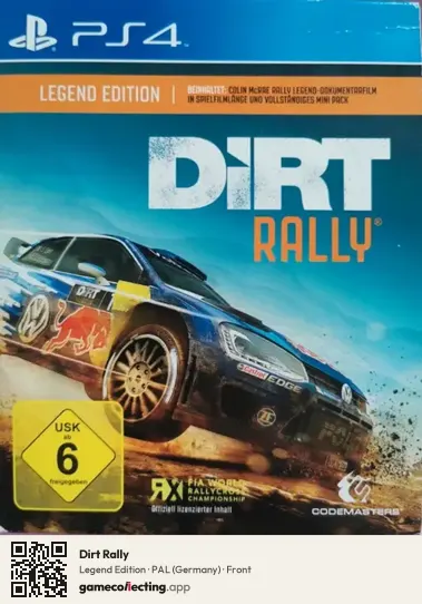 Dirt Rally PlayStation 4, Germany box front