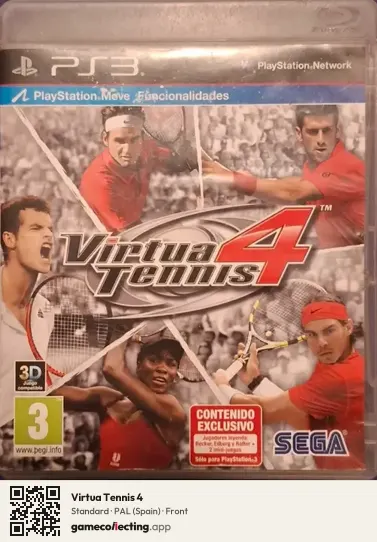 Virtua Tennis 4 PlayStation 3, Spain box front