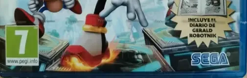 Sonic X Shadow Generations, the PEGI square on its front