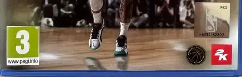 NBA 2K25, the PEGI square on its front