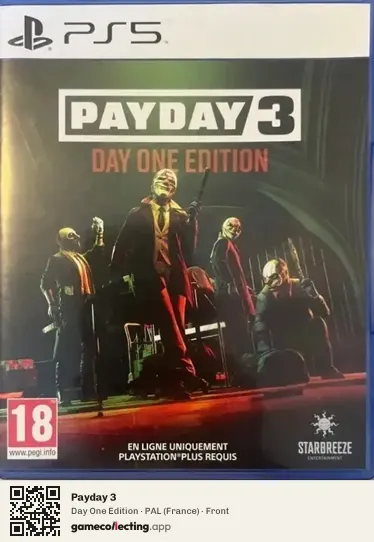 Payday 3 PlayStation 5, France box front