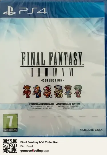 Final Fantasy I-VI Collection PlayStation 4, PAL box front