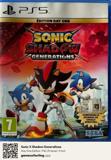 Sonic X Shadow Generations PlayStation 5, France box front