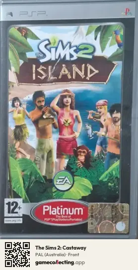 The Sims 2: Castaway PlayStation Portable, Australia box front