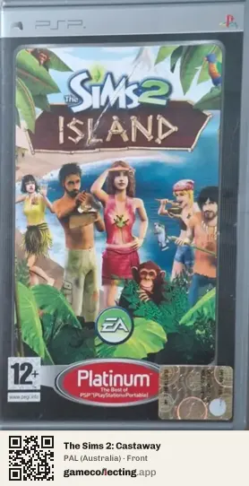 The Sims 2: Castaway PlayStation Portable, Australia box front