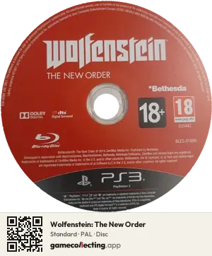 Wolfenstein: The New Order PlayStation 3, PAL disc
