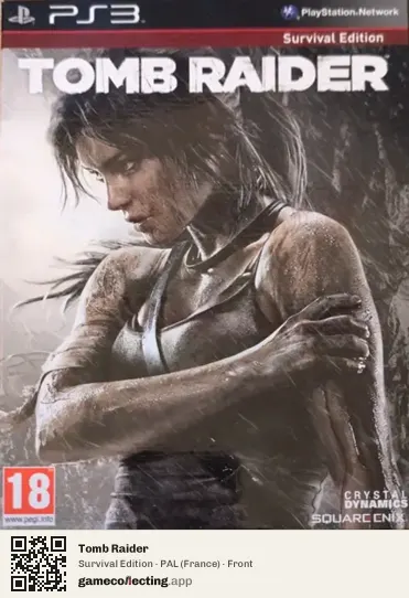 Tomb Raider PlayStation 3, France box front