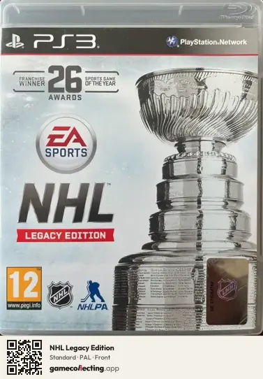 NHL Legacy Edition PlayStation 3, PAL box front